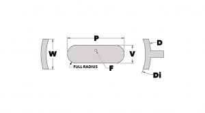 Double Sided Oblong PCB Pad - 2”