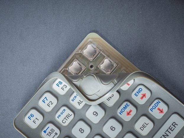 keypad with metal domes