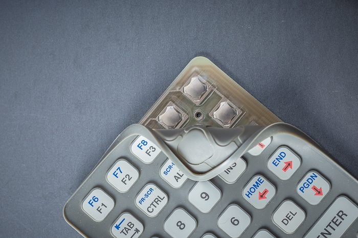keypad with metal domes