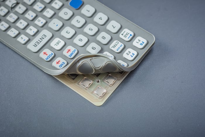 keypad with tactile dome switches