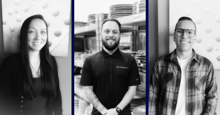 Snaptron's sales team: Kashmir, Dante, and Grant