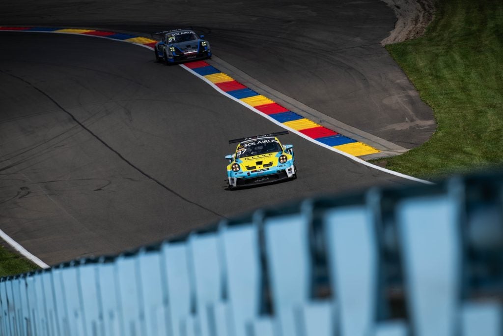 In car 37 Sabre Cook races at Watkins Glen