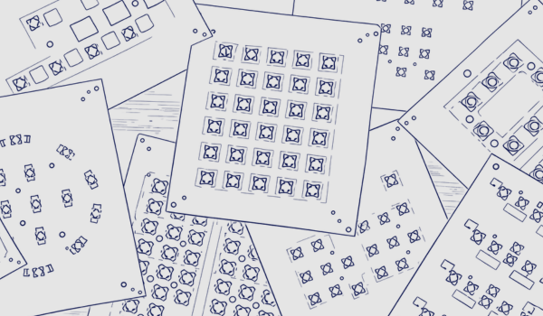 technical drawing of metal dome arrays