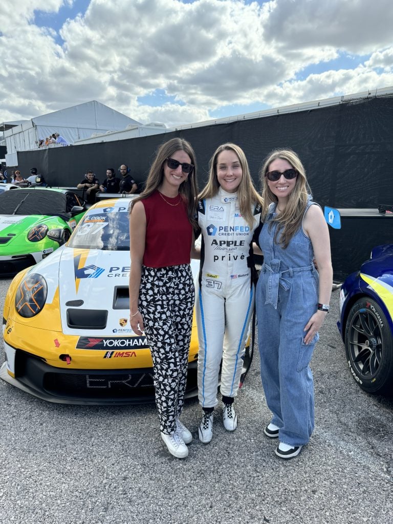 kendie, nicole and sabre at Watkins Glen race