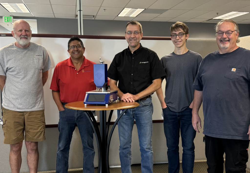 Engineering team at Snaptron with new Sapphire