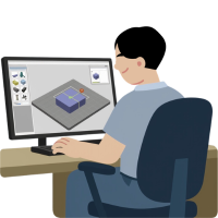 animation defining dome switch requirements in CAD software
