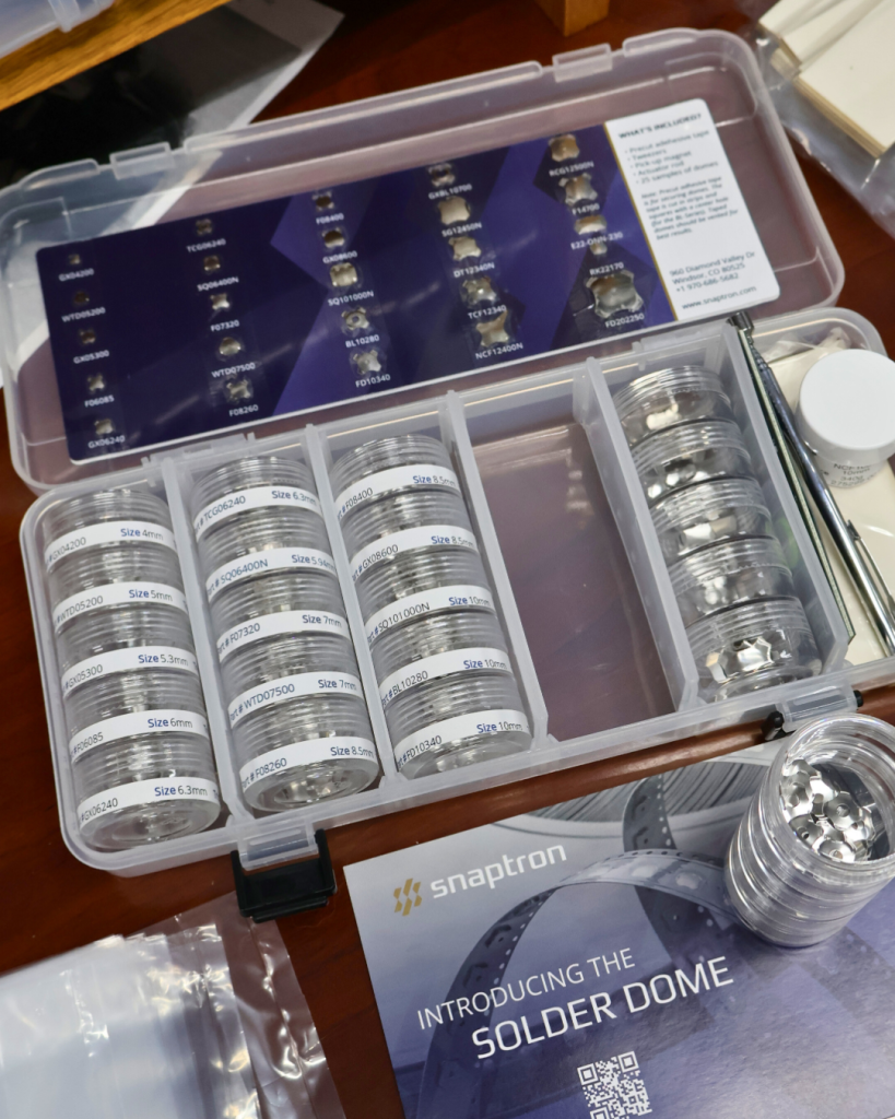 snaptron's tactile dome switch sample kit for prototyping needs